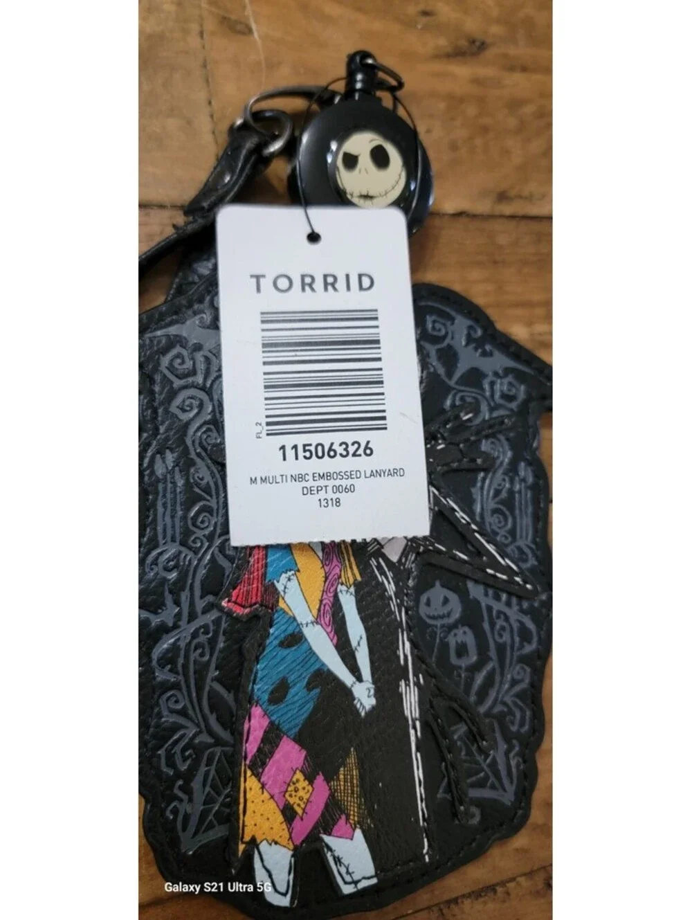 Loungefly Disney Nightmare Before Christmas Jack Sally Retractable ID Lanyard...